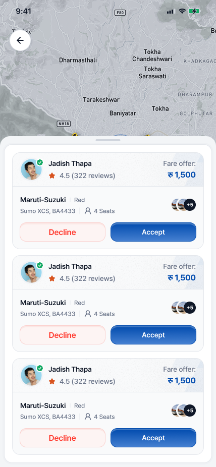 Driver App - Ride Request